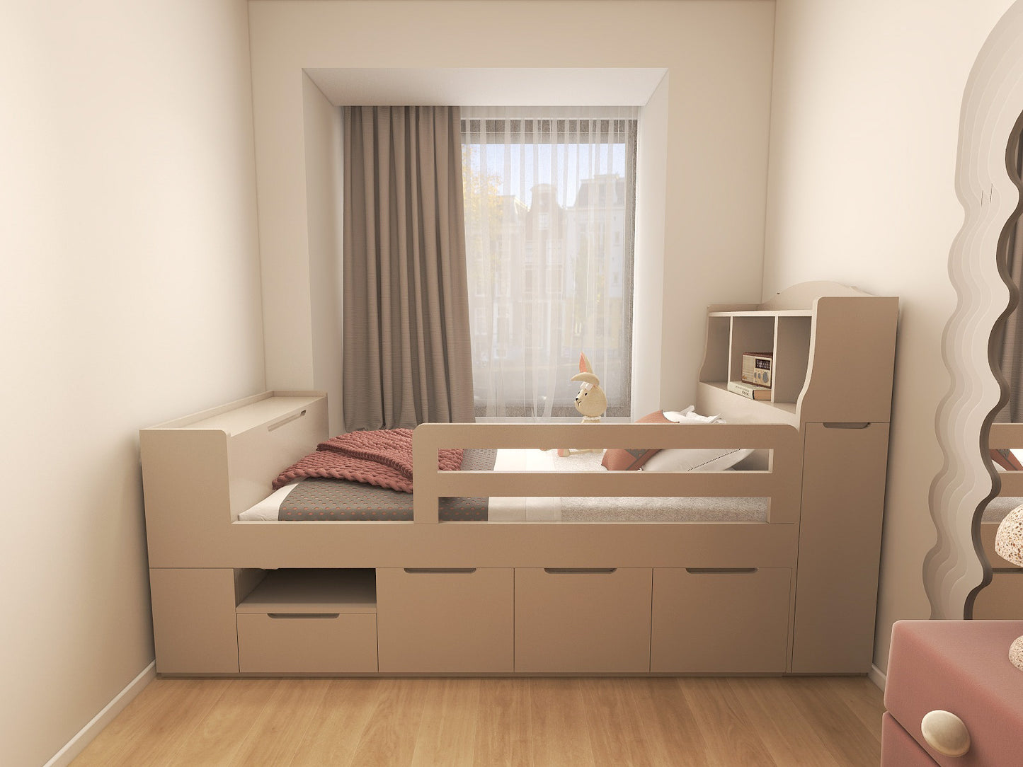 Cottage 系列 - 女孩房_單人床 Cottage Series - Child Girl Bedroom_SIngle Bed (Make A Home 造居|訂造傢俬)
