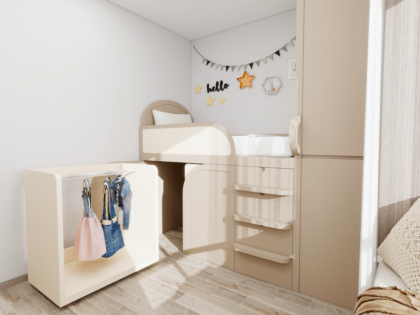 Cute cubed bed with mobile storage_3