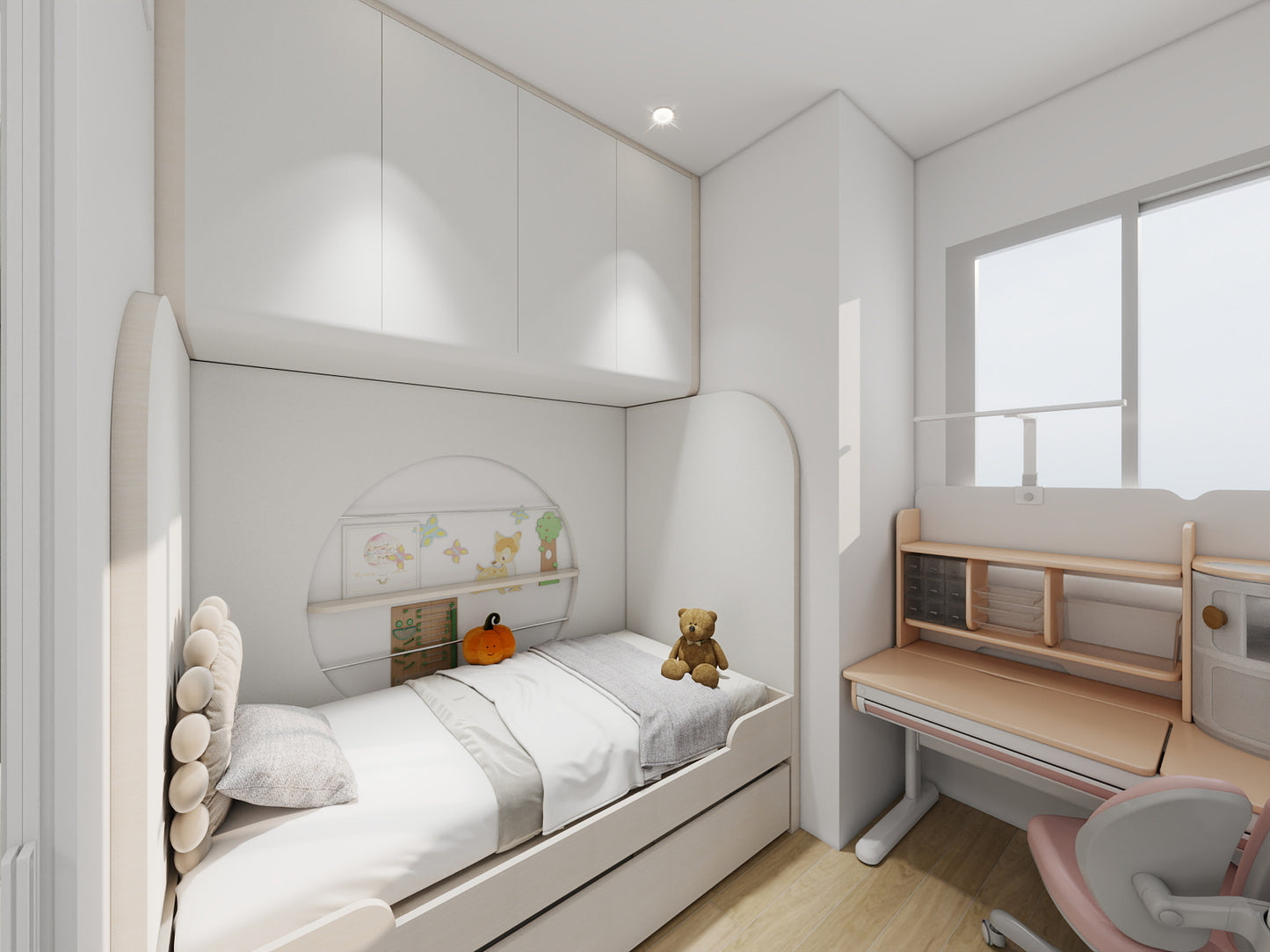 Daybed with Trundle & Wall Storage Set_2