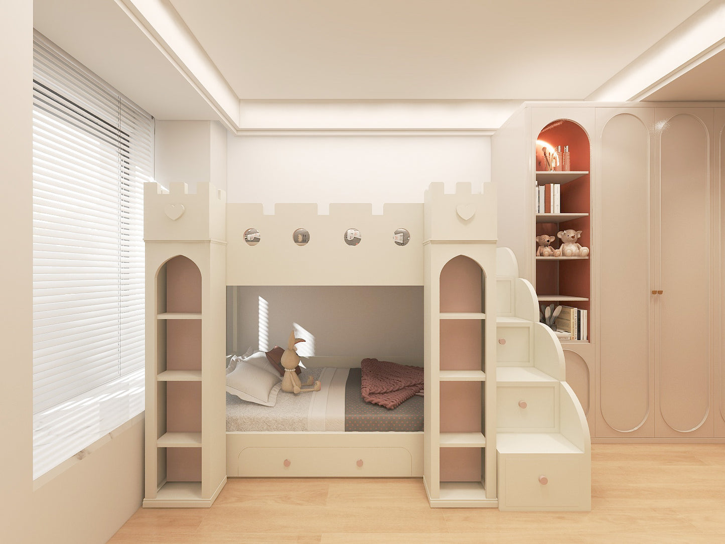 Loose-Fit 系列 - 城堡上下格床 Loose-Fit Series - Castle Bunk Bed (Make A Home 造居|訂造傢俬)
