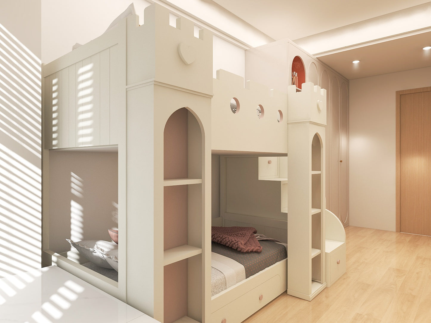 Loose-Fit 系列 - 城堡上下格床_2 Loose-Fit Series - Castle Bunk Bed_2 (Make A Home 造居|訂造傢俬)