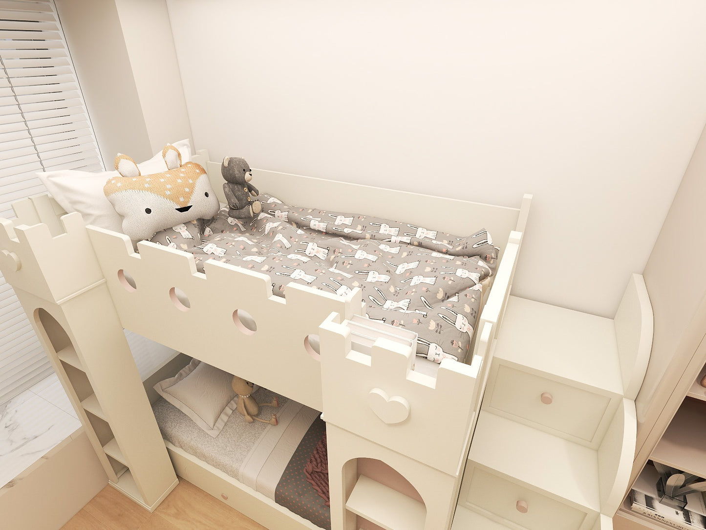 Loose-Fit 系列 - 城堡上下格床_3 Loose-Fit Series - Castle Bunk Bed_3 (Make A Home 造居|訂造傢俬)
