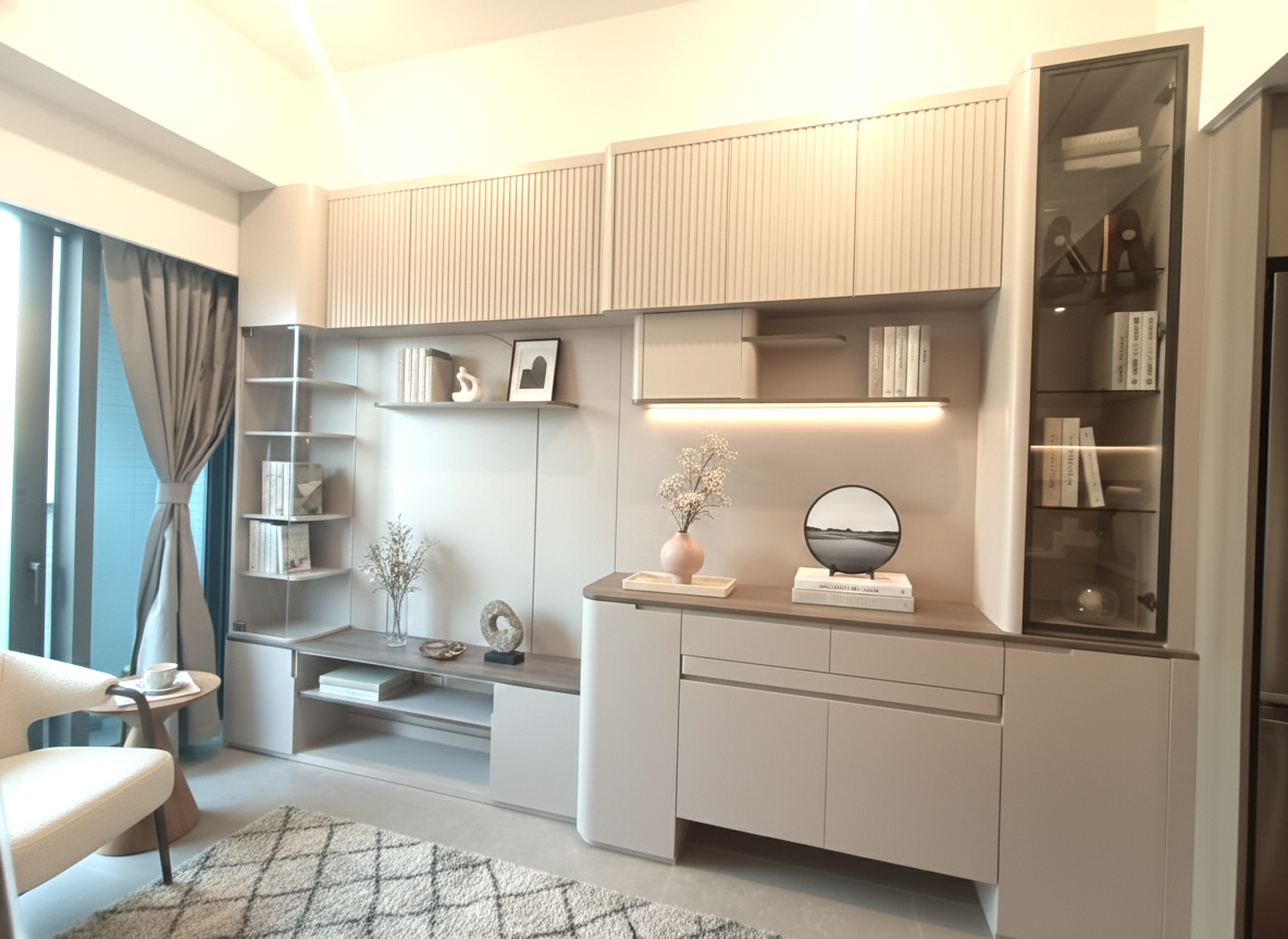 Multifunctional Living Room Storage Unit ll_without TV