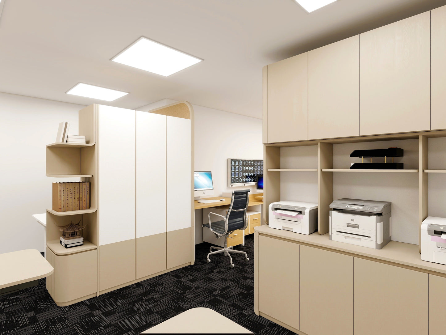 Multifunctional office storage system - printer cabinet