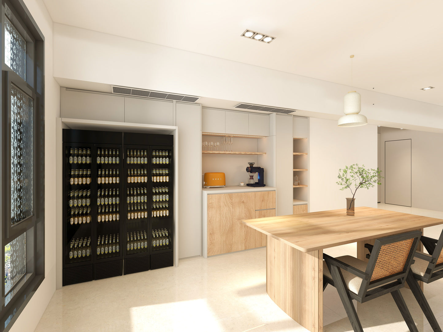 整牆櫃帶酒櫃格 Wall_Unit_With_Wine_Fridge_1 (Make A Home 造居|訂造傢俬)