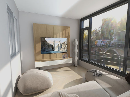 簡約木條子電視櫃_1 (Make A Home 造居|訂造傢俬)