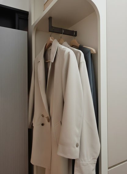 Narrow Outter Corner Wardrobe Storage Set with Hydraulic Bed (Made-to-order only)