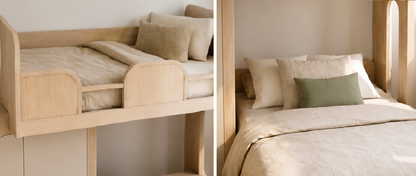 Smart Use Of Space - L shaped Bunk Bed Set-Lower Double Bed (Made-to-order only)