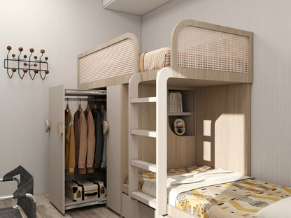 Offset Bunk Bed With Pull-out Wardrobe_4