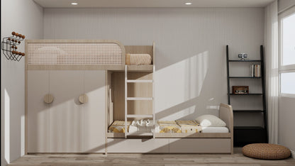 Offset Bunk Bed With Pull-out Wardrobe_1