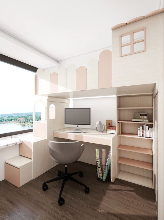 Scalloped Kids Loft Bed_1